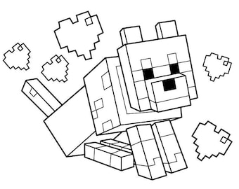 Minecrafter coloring pages