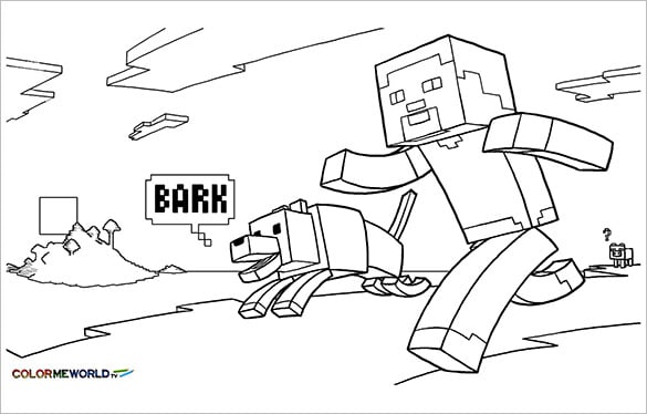 Minecraft coloring pages