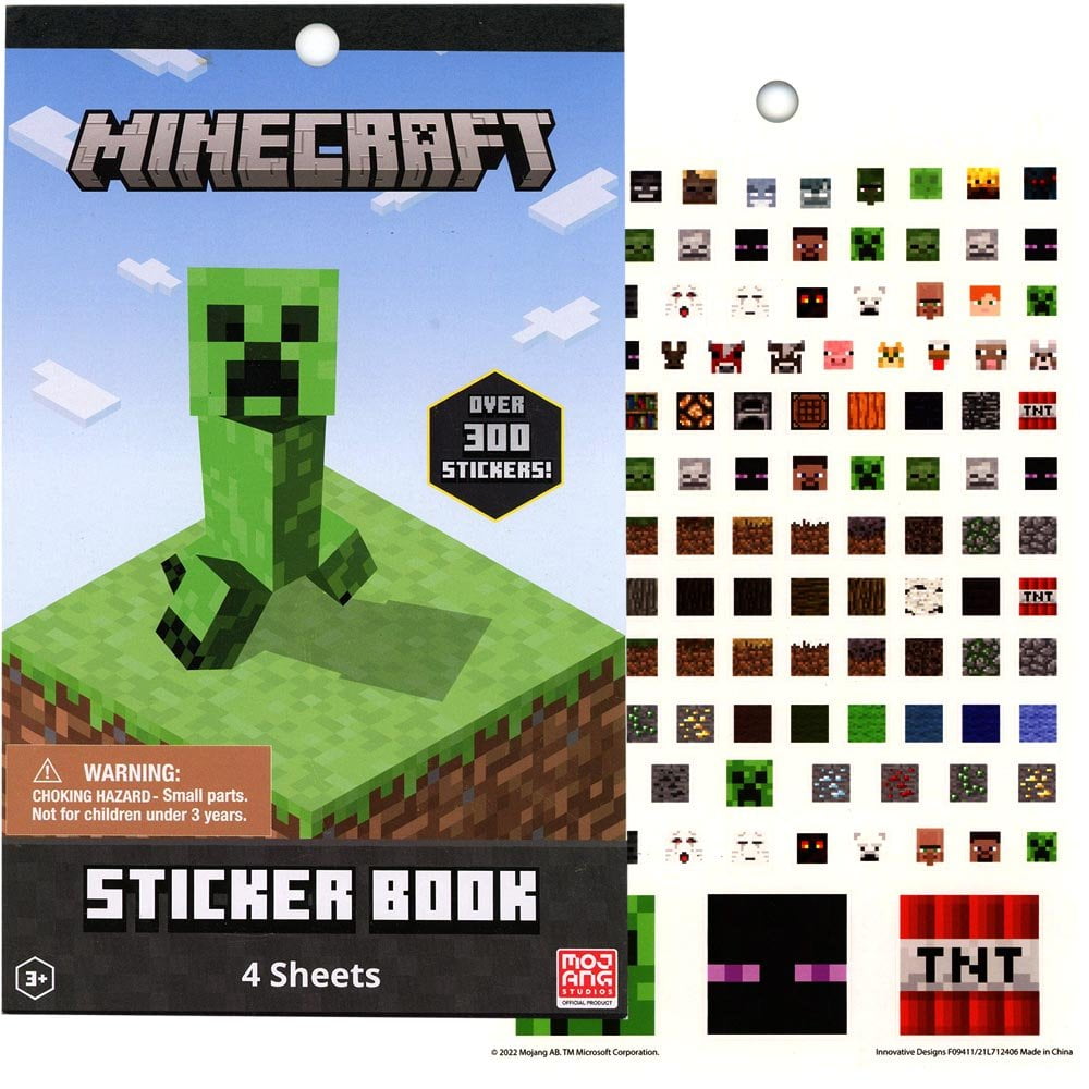 Minecraft sheet sticker pad stickers