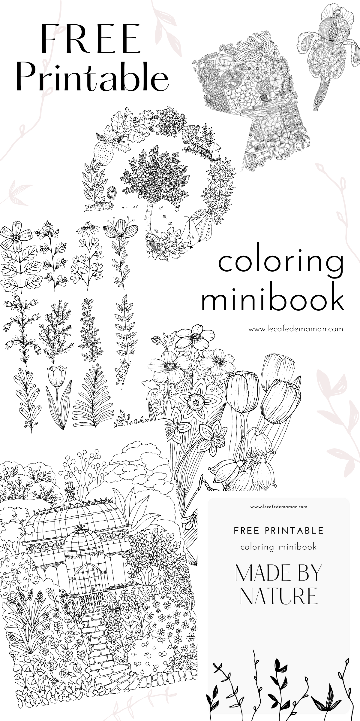 Free printable coloring minibook