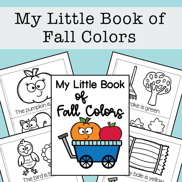 My fall colors book printable mini book for kids