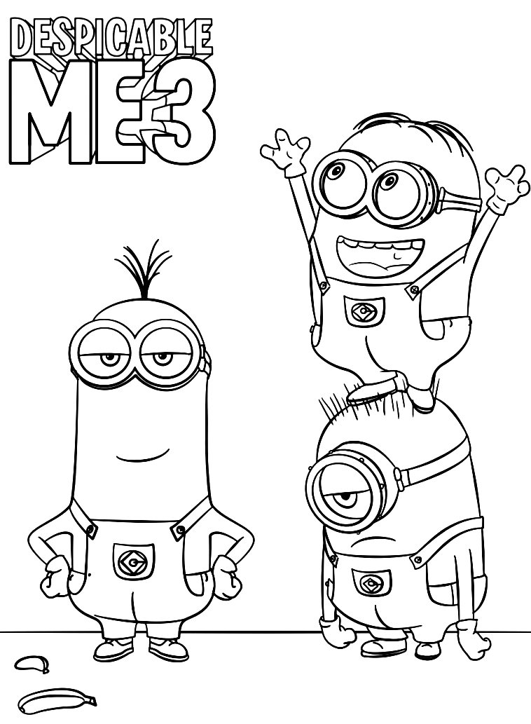 Minion coloring pages printable for free download