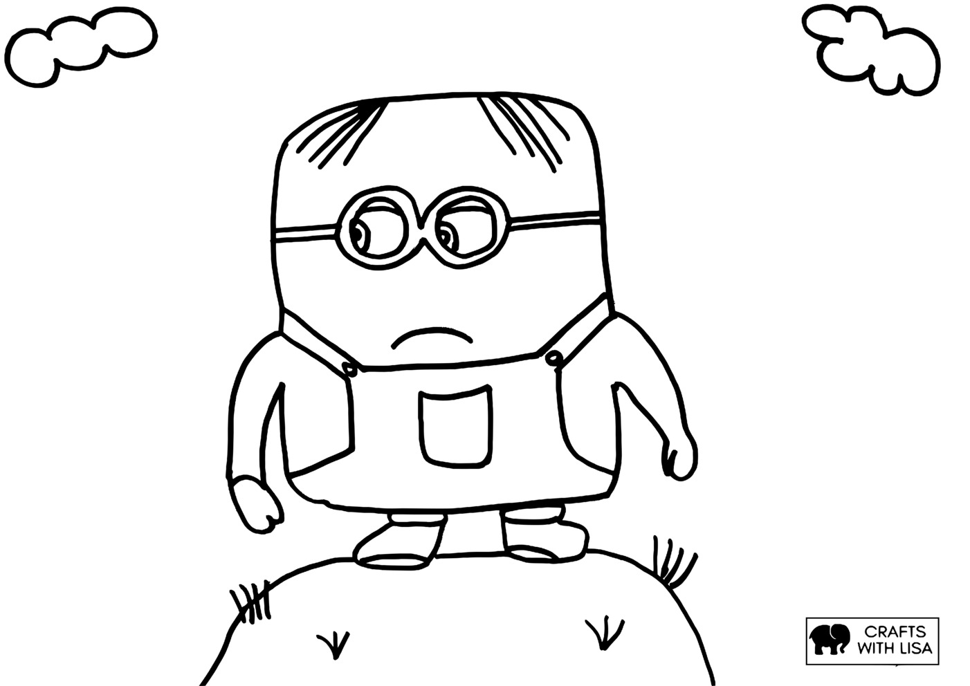 Stuart the minion coloring page