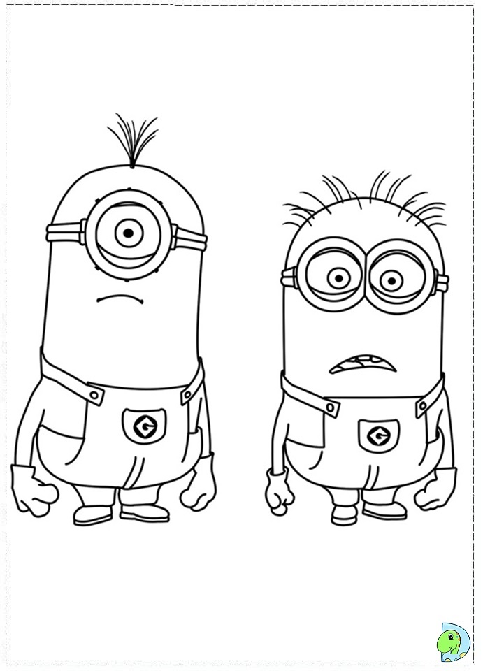 Minions coloring page