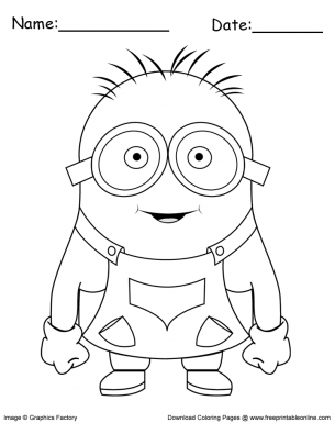 Free minion coloring page