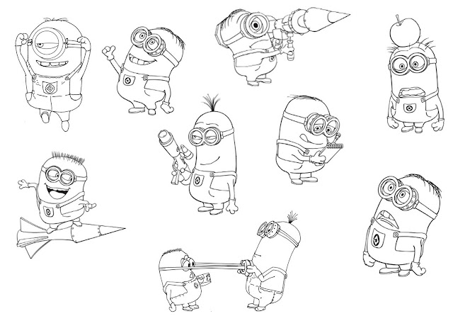 Despicable me and minions free printable coloring pages