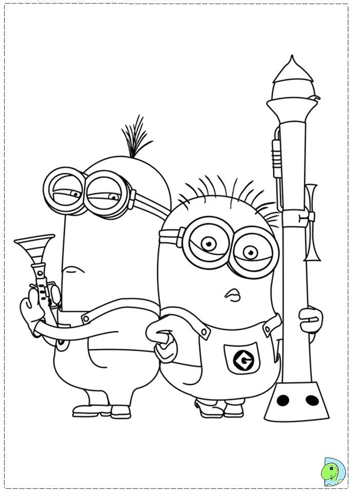 Minions coloring page