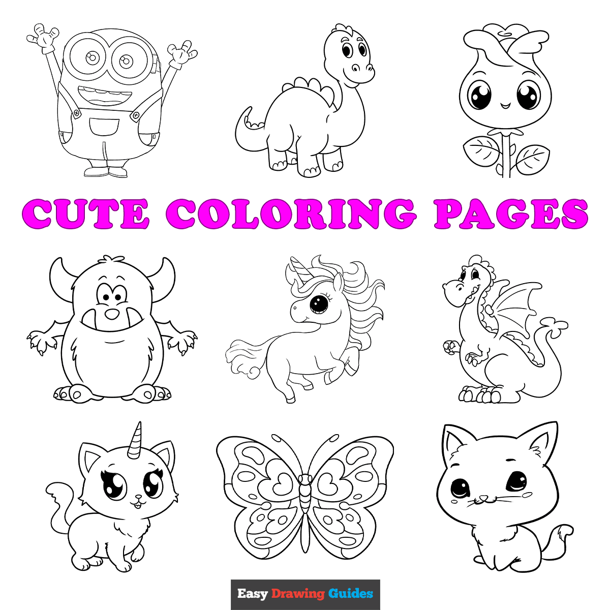 Free printable cute coloring pages for kids