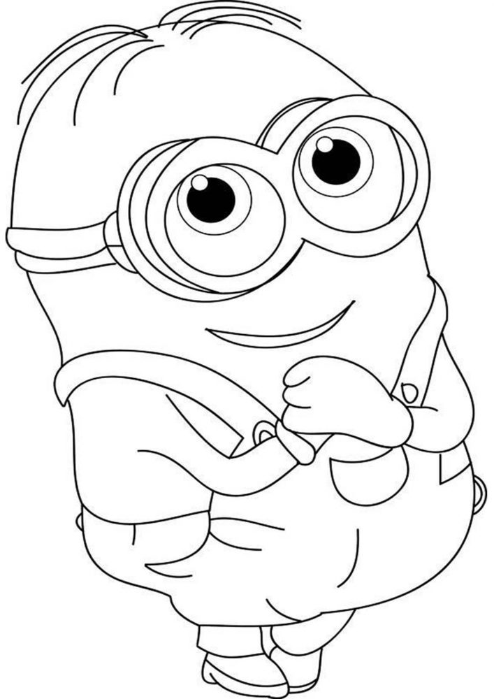 Free easy to print minions coloring pages