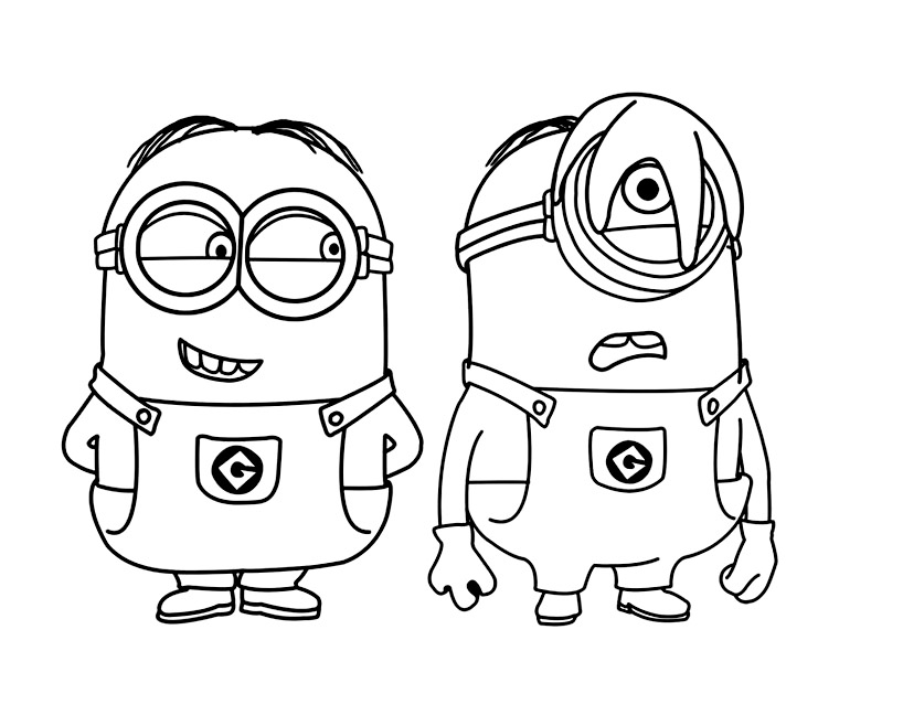 Free minions coloring pages to color