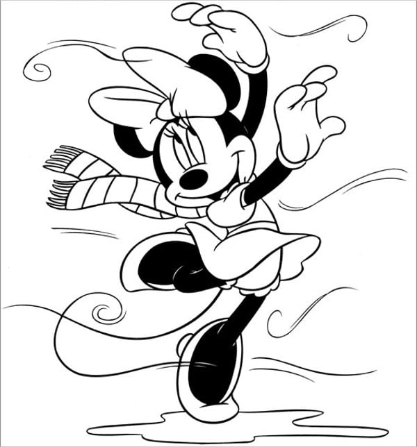 Cute minnie mouse coloring pages