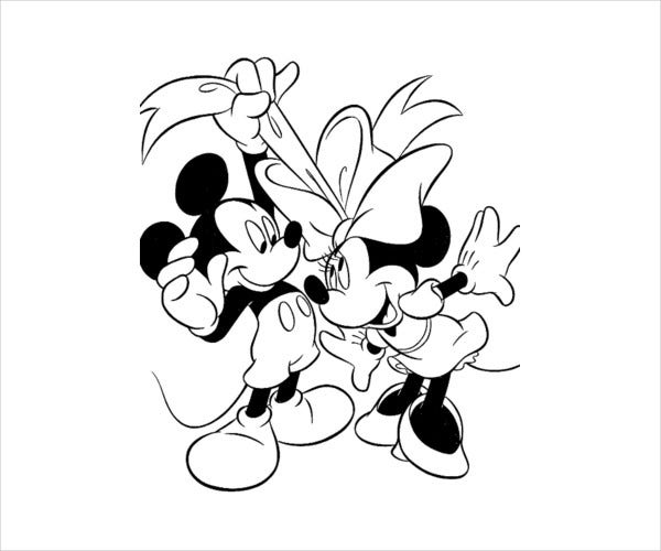 Coloring pages minnie mouse bow coloring page