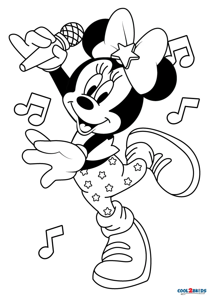 Printable minnie mouse coloring pages for kids