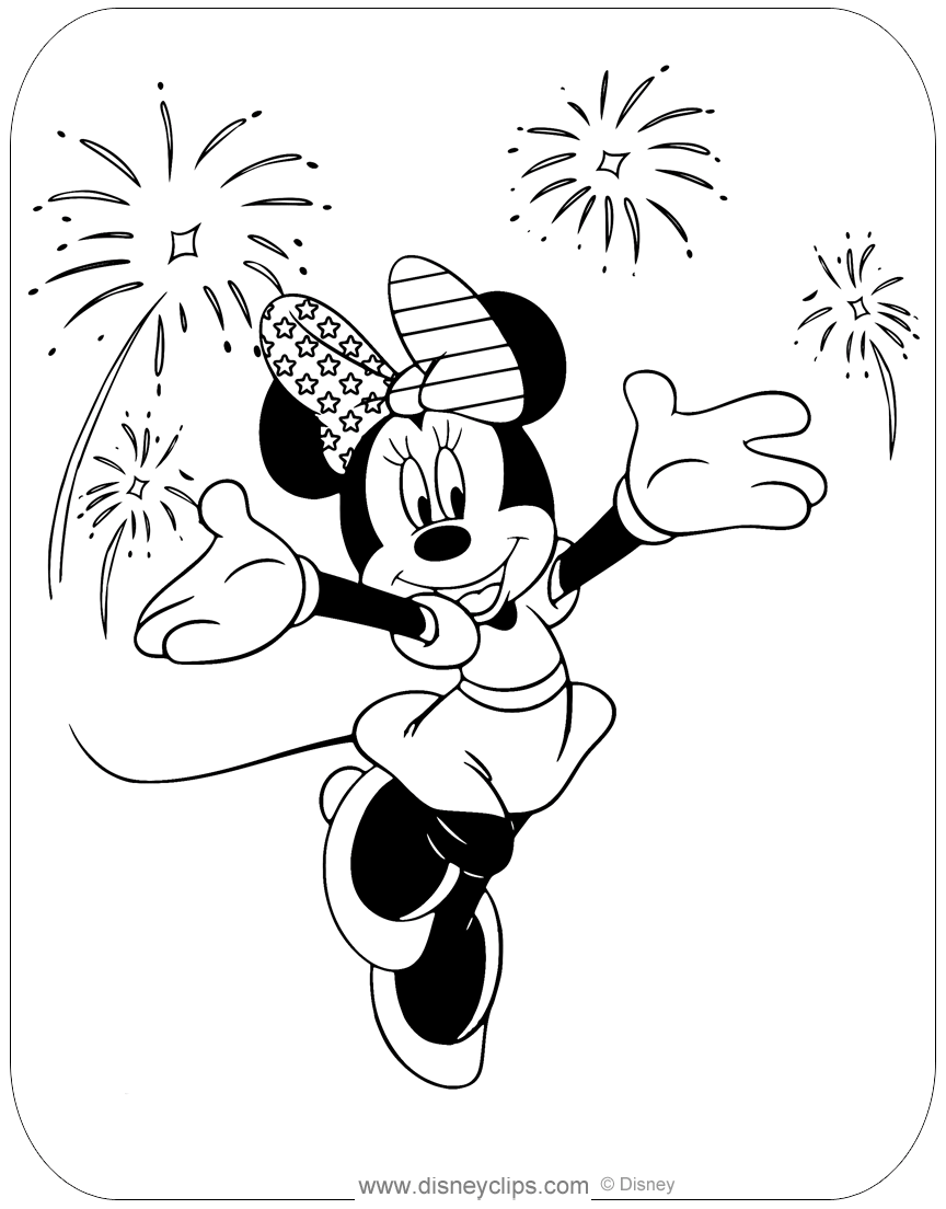 Minnie mouse special events coloring pages