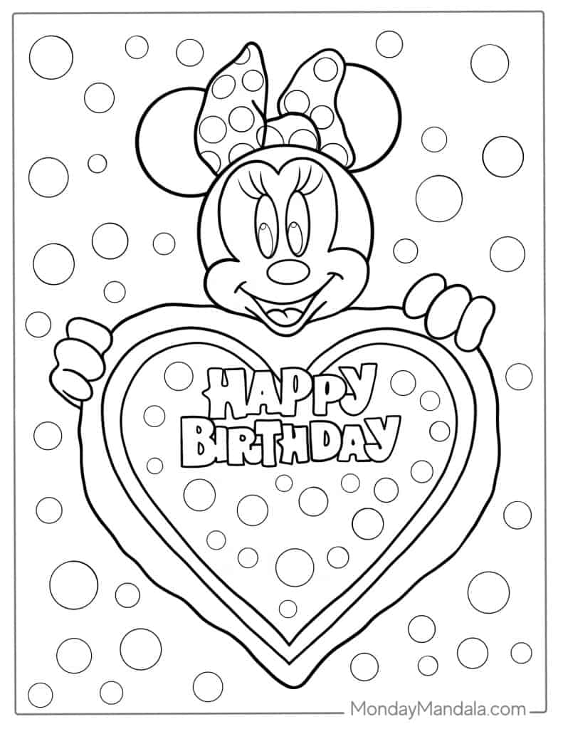 Minnie mouse coloring pages free pdf printables