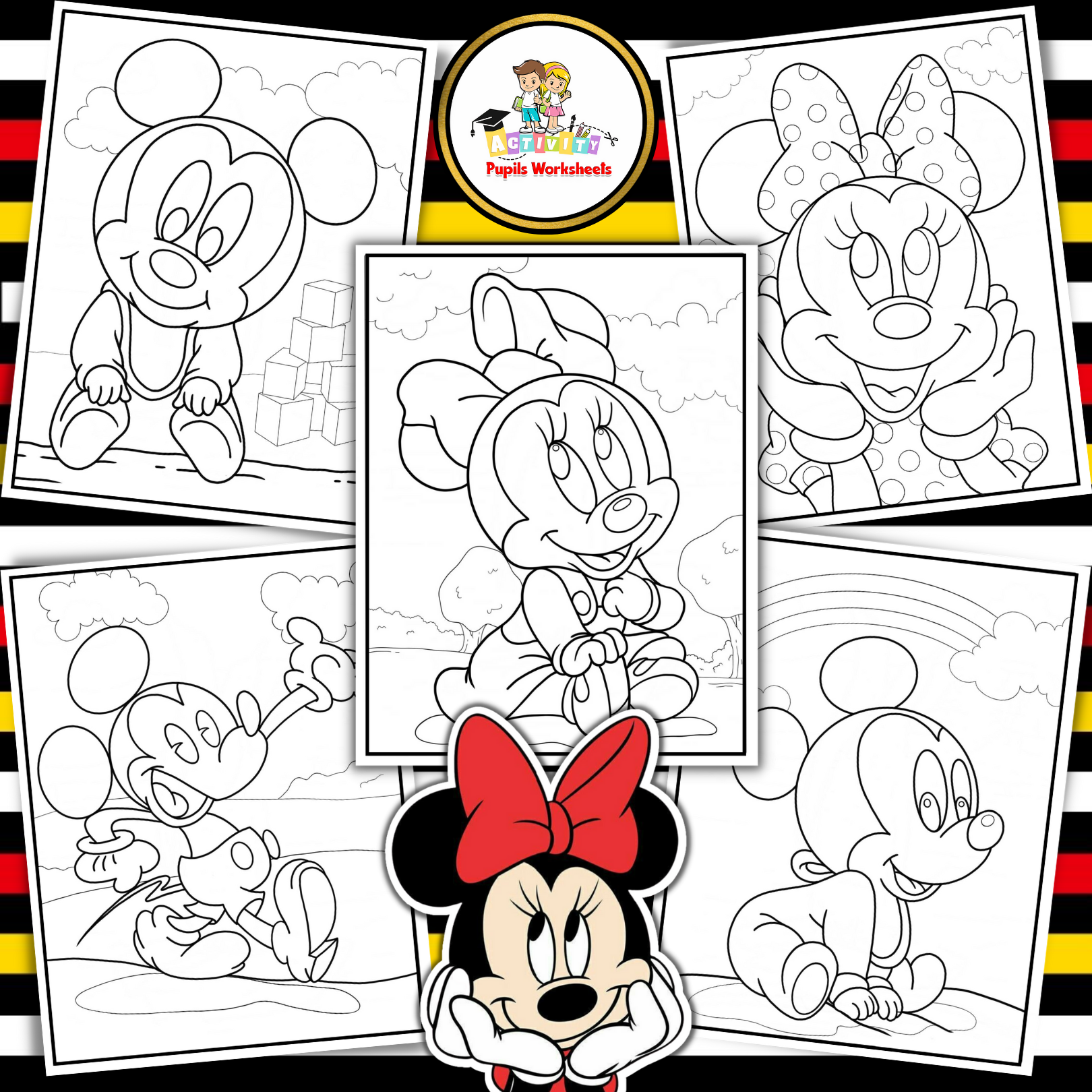 Mickey minnie mouse coloring pages