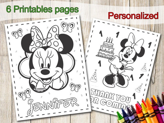 Minnie mouse coloring pages party favors minnie mouse birthday party favor minnie mouse coloring book activities