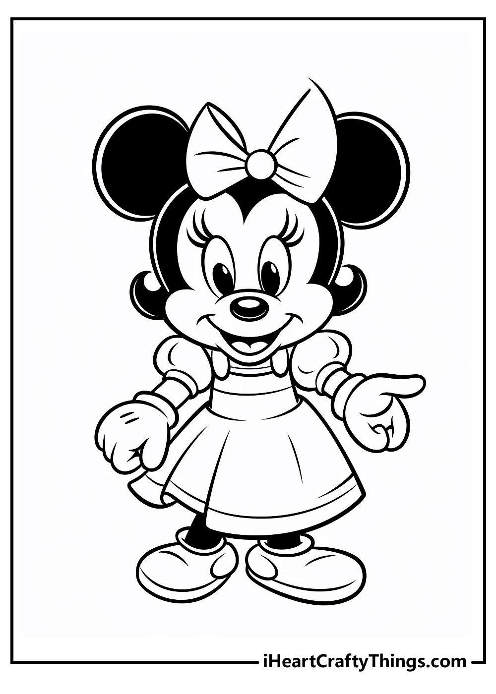 Minnie mouse coloring pages free printables