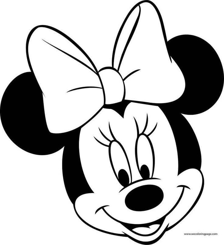 Minnie mouse head outline