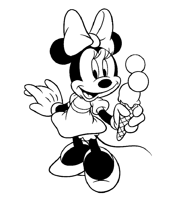 Coloring pages disney minnie mouse coloring pages