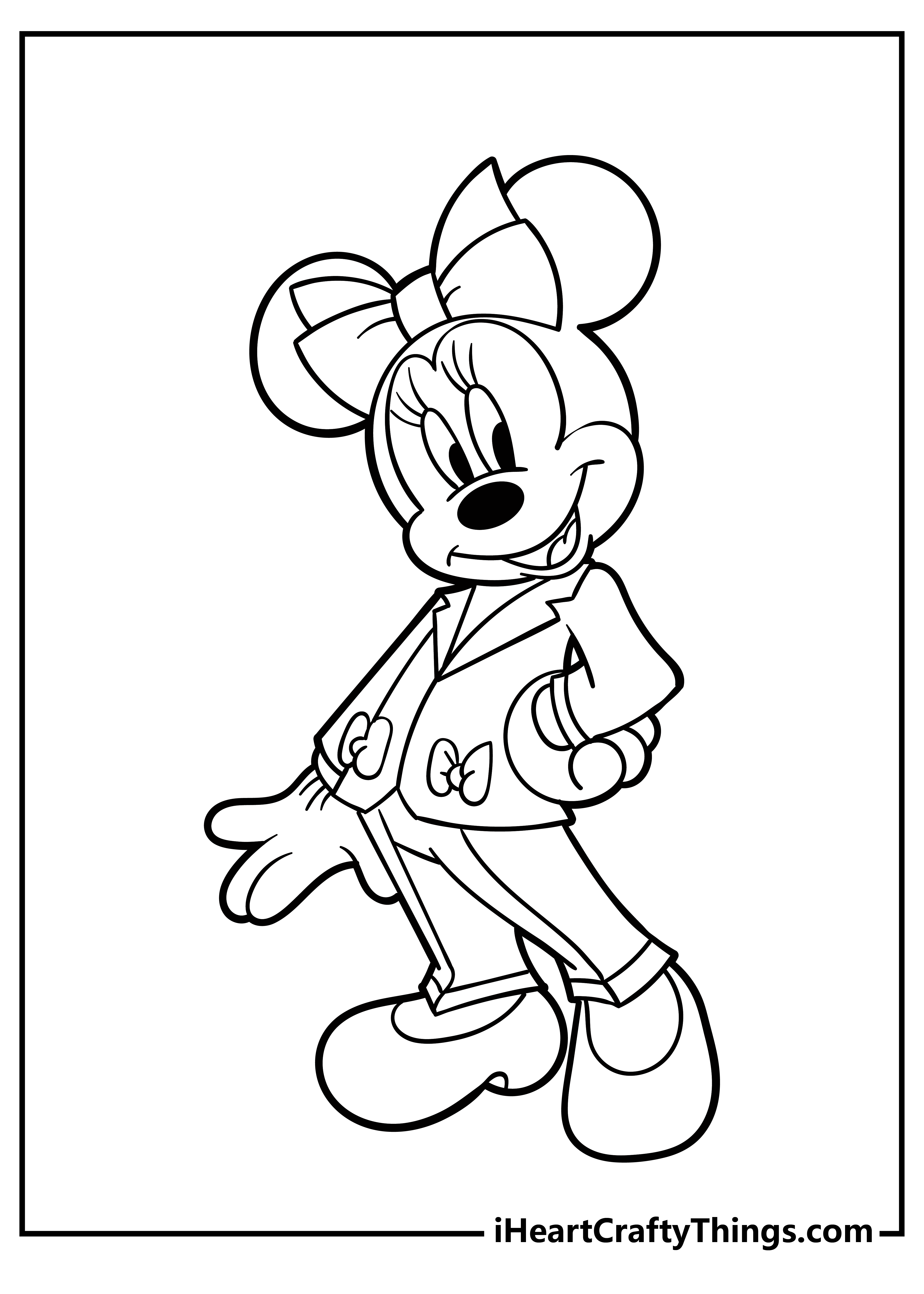 Minnie mouse coloring pages free printables