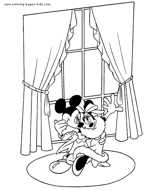 Mickey mouse and minnie coloring pages