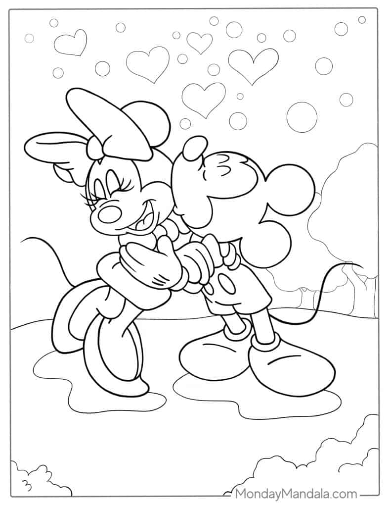 Minnie mouse coloring pages free pdf printables