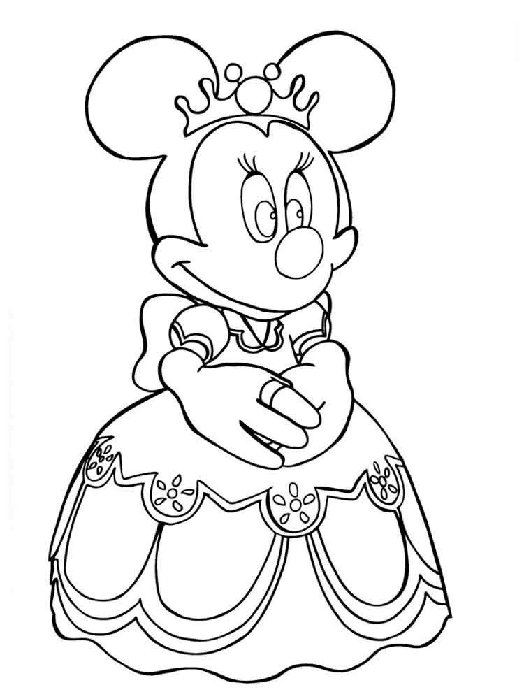 Coloring pages disney minnie mouse coloring pages