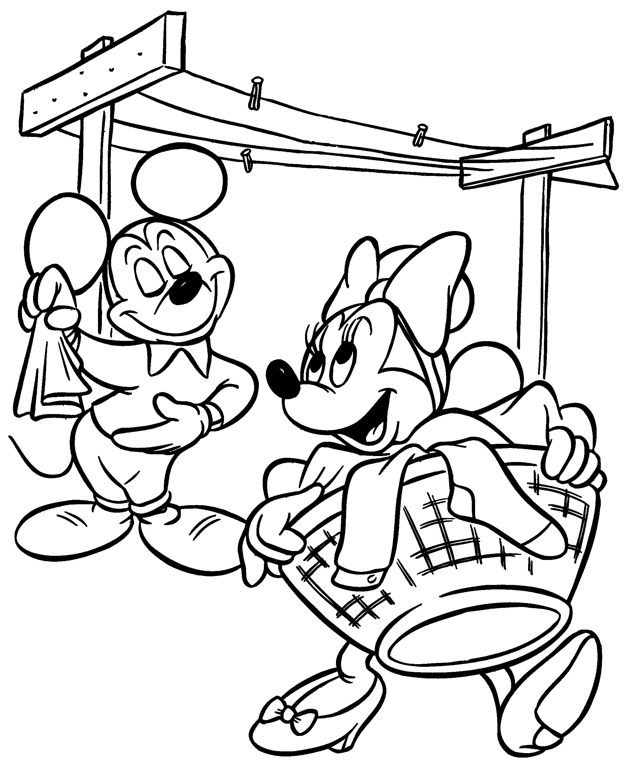 Free printable minnie mouse coloring pages for kids