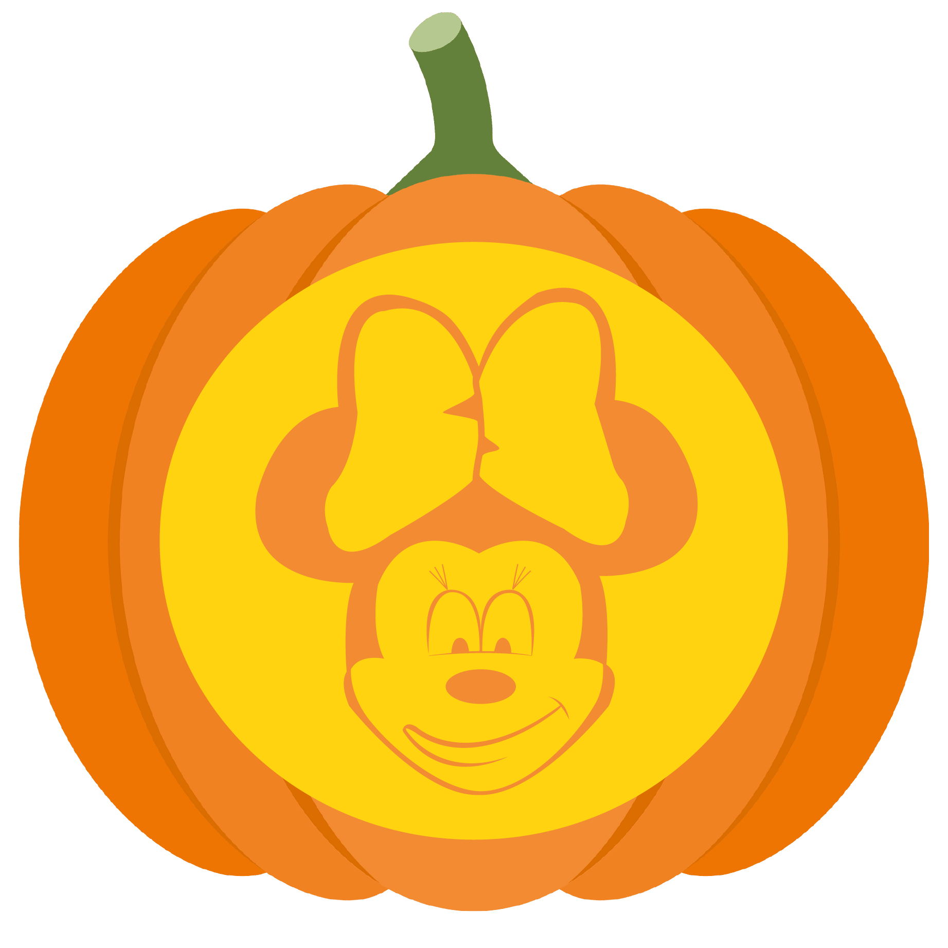 Minnie mouse pumpkin stencil free printable papercraft templates