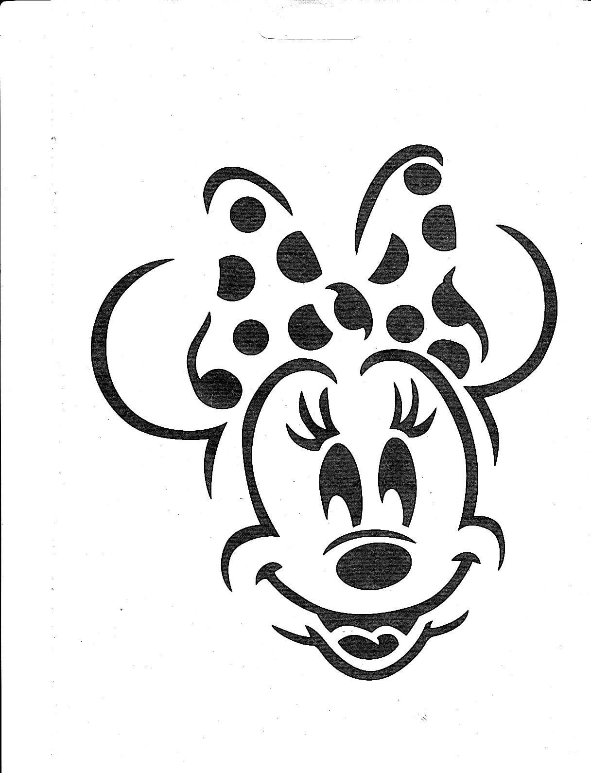 Minnie mouse pumpkin stencil