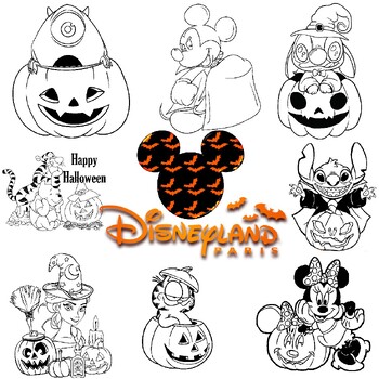 Disney halloween coloring pages pictures printable halloween for kids