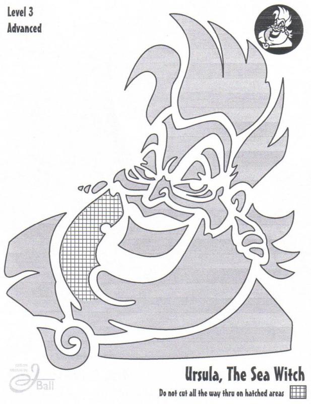 Disney the little mermaid ursula pumpkin stencil