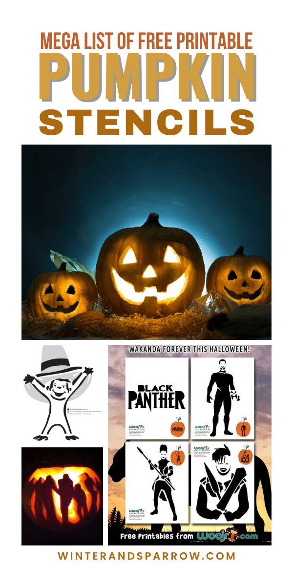 Free printable pumpkin stencils halloween printables