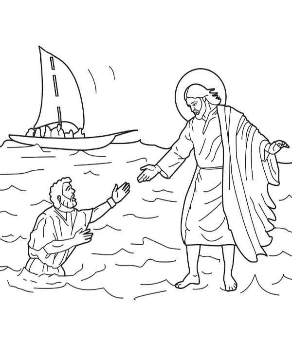 Print christian coloring picture jesus