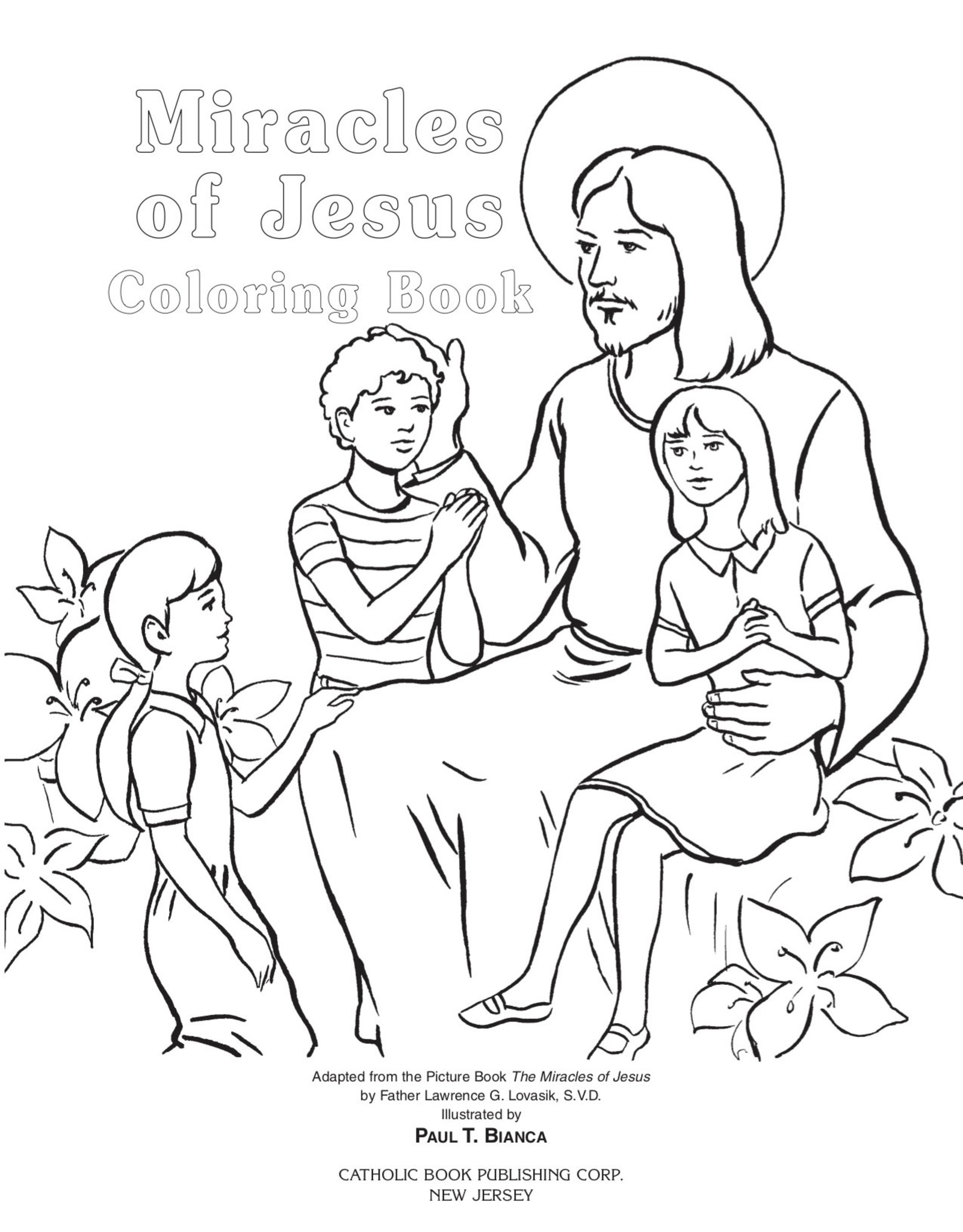 Miracles of jesus coloring book by lawrence lovasik and paul bianca paperback