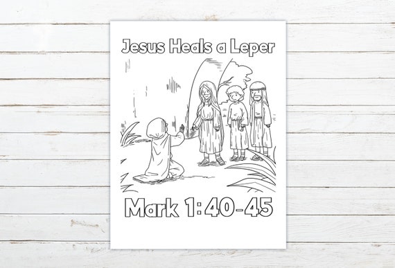 Miracles of jesus printable coloring pages page set