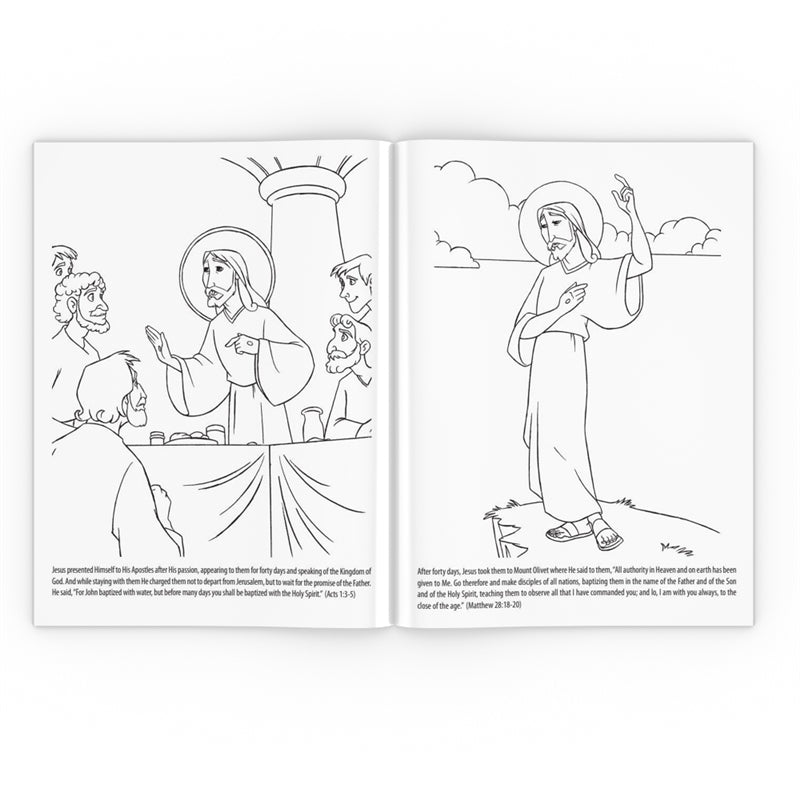 Triumph of jesus coloring book glorious mysteries of the rosary â holy heroes