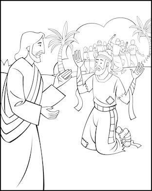 Sunday school coloring page