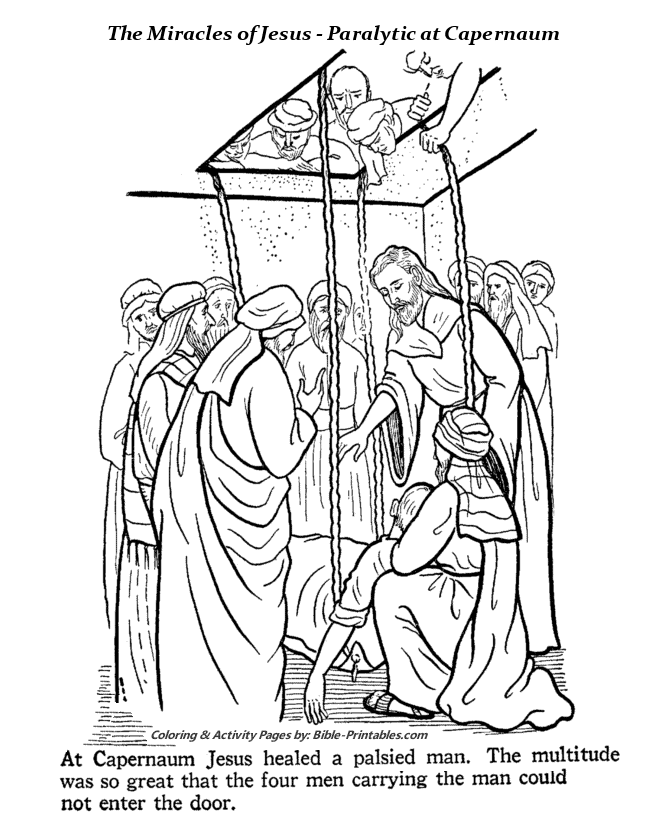 Paralytic at capernaum coloring pages