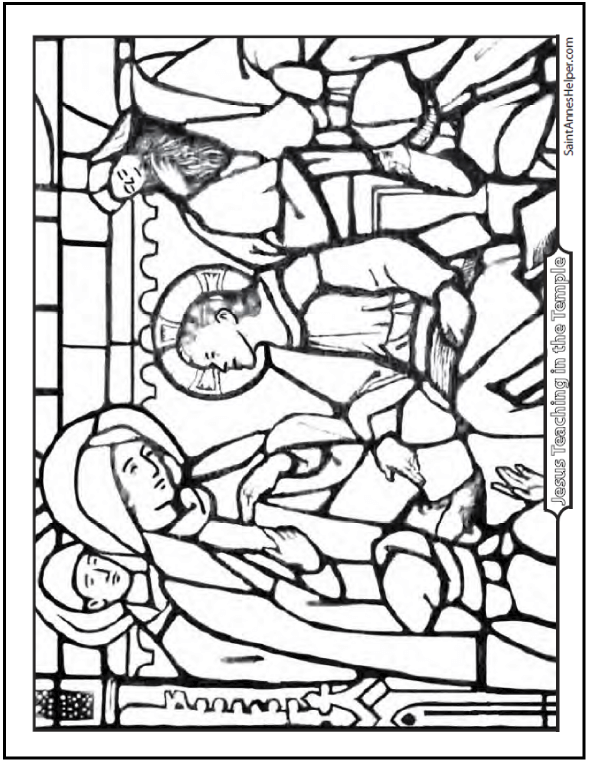 Jesus teaching coloring page ââ mary and jesus coloring pages