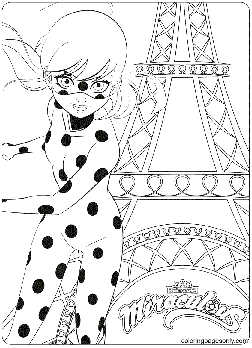 Ladybug and cat noir coloring pages printable for free download