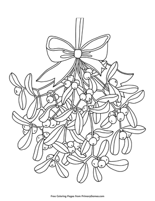 Mistletoe coloring page â free printable pdf from