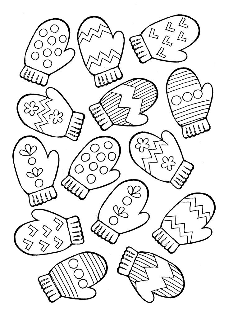 Mittens coloring pages