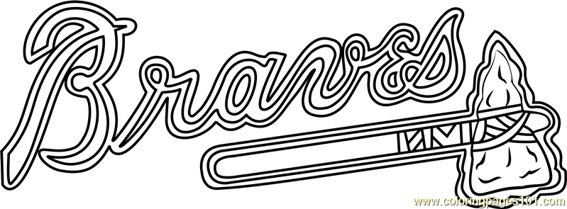 Atlanta braves logo coloring page for kids