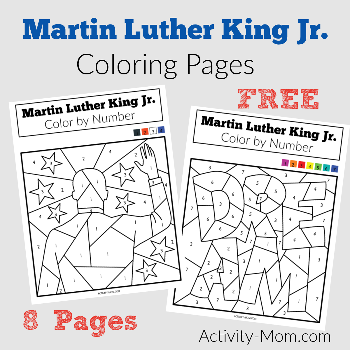 Martin luther king jr coloring pages free printable