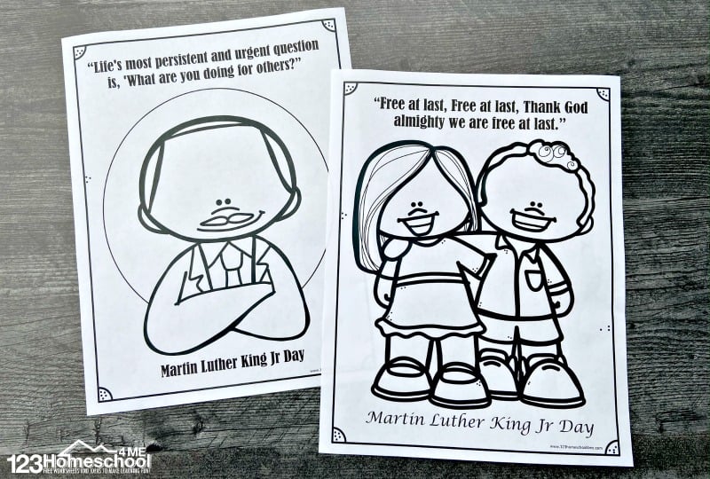 Free printable martin luther king jr coloring page