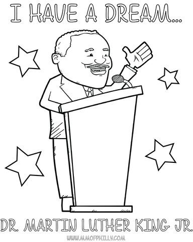 Martin luther king jr coloring page mackenzie madison of phila