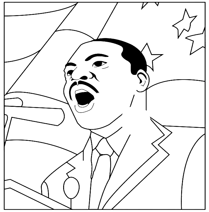 Martin luther king jr coloring pages printable for free download