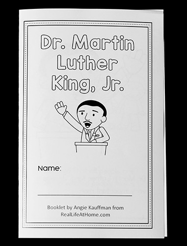 Martin luther king jr coloring book and reader printable for preschool